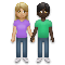 Woman and Man Holding Hands- Medium-Light Skin Tone- Dark Skin Tone emoji on LG